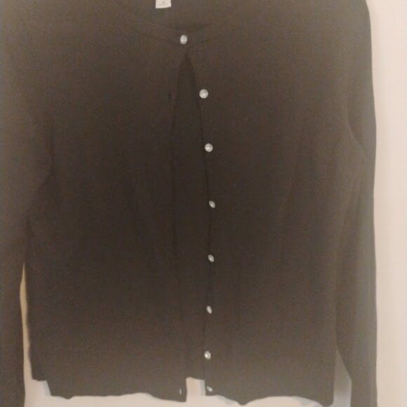 LOFT Black Button-Up Cardigan Sweater in Size M - Picture 2 of 5